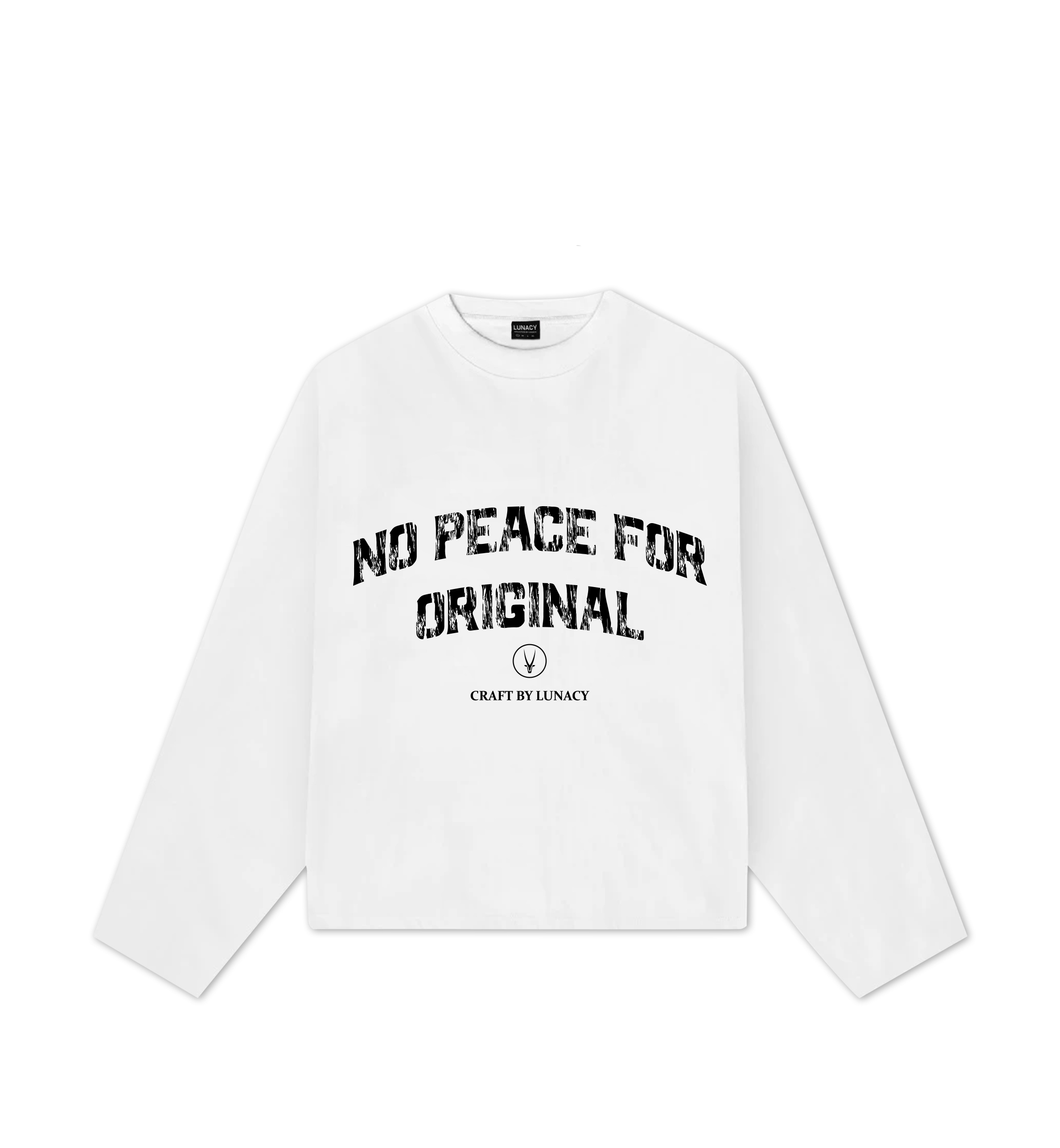 NO PEACE LONG SLEEVE - WHITE